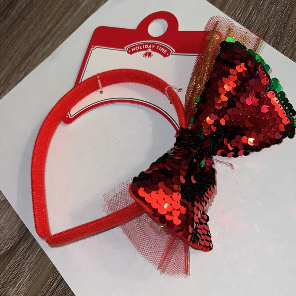 Holiday time sequin headband